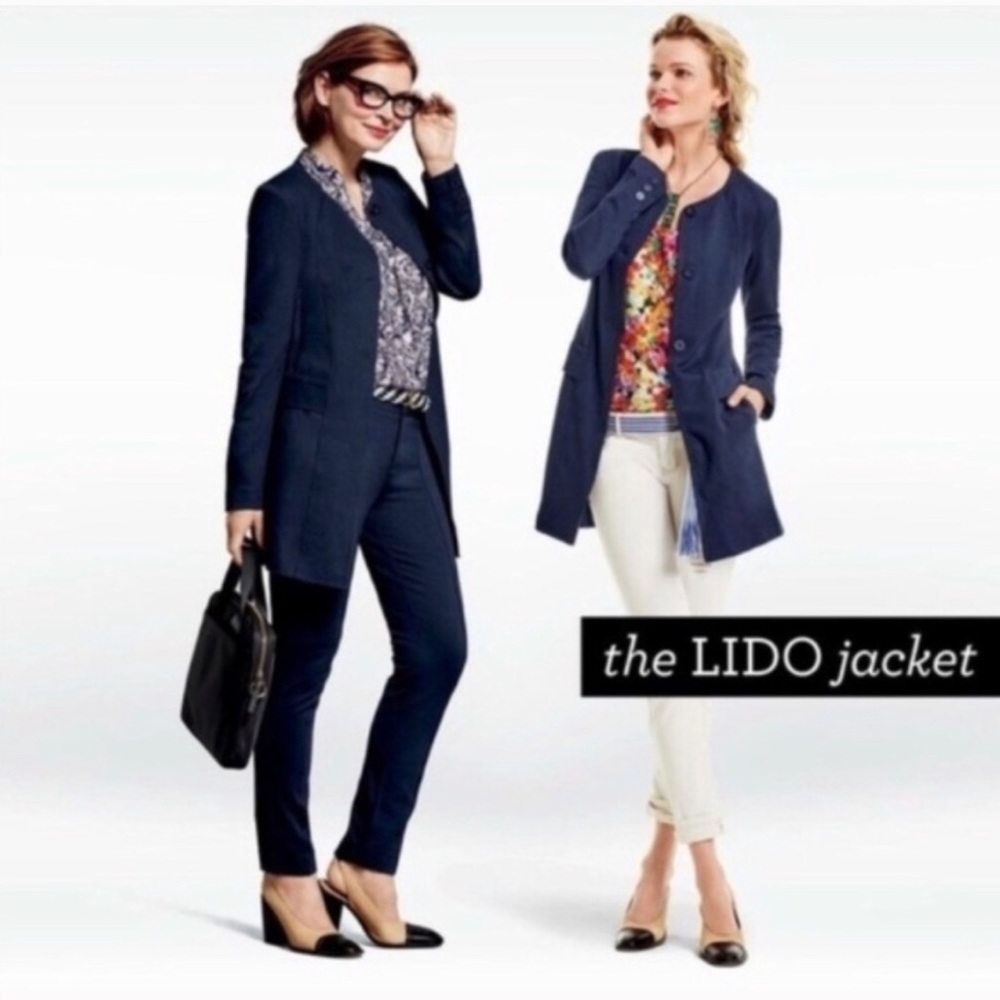 CAbi Lido Jacket Style # 5093 Ponte Navy Blue